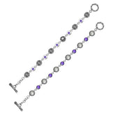 AB-9004-CO2 Sterling Silver Bracelet With Pearl, Amethyst Q. Jewelry Bali Designs Inc